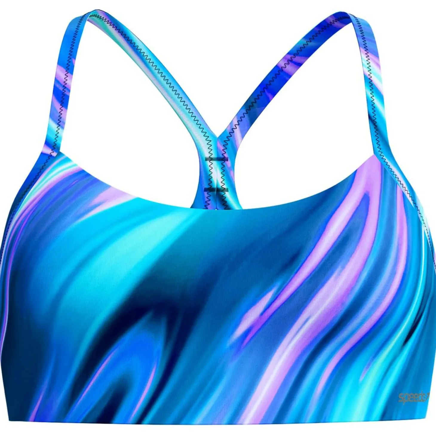 Printed Racerback Damen Bikini-Oberteil