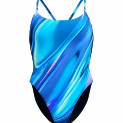 Printed Racerback Damen Schwimmanzug