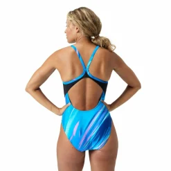 Printed Racerback Damen Schwimmanzug