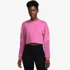 Pro Dri-Fit Loose Crew-Neck French Terry Damen T-Shirt