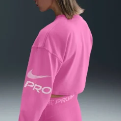 Pro Dri-Fit Loose Crew-Neck French Terry Damen T-Shirt