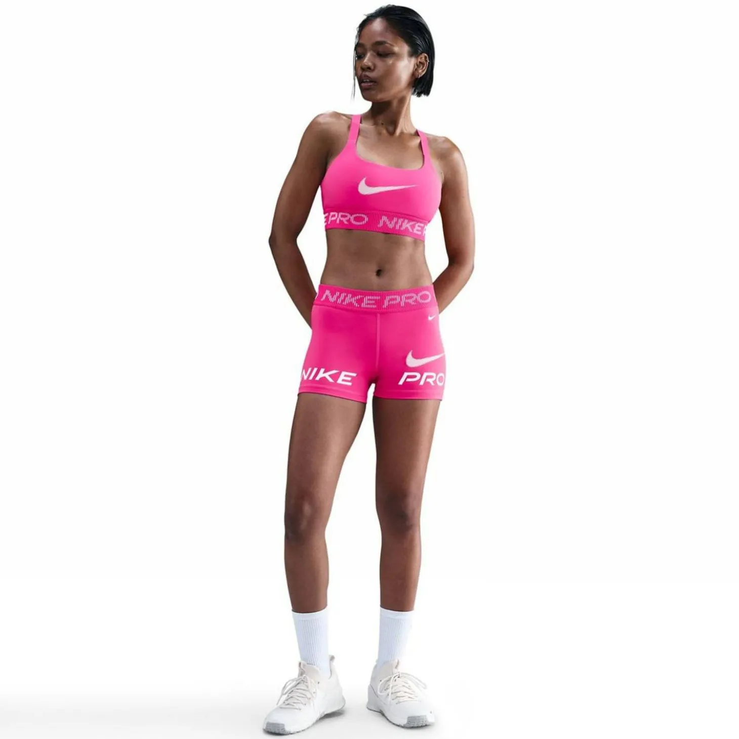 Pro Mid-Rise 3" Biker Damen Tights