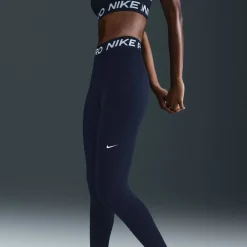Pro Mid-Rise Mesh-Paneled Damen Tights