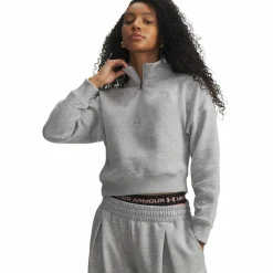 Rival Fleece Script Half-Zip Damen Kapuzensweater