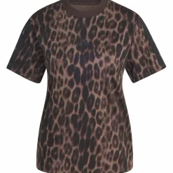 Seasonal Essentials Leopard Print with 3-Stripes Damen T-Shirt