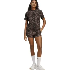 Seasonal Essentials Leopard Print with 3-Stripes Damen T-Shirt