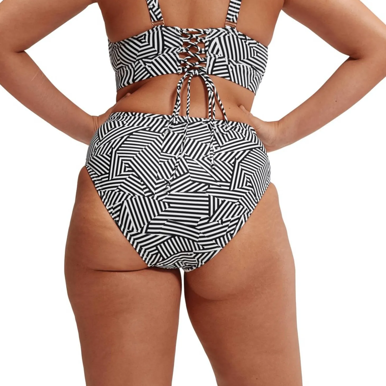 Shaping Printed High Waisted Brief Damen Bikinihose
