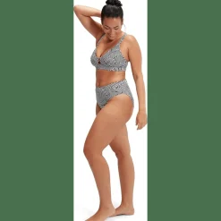 Shaping Printed High Waisted Brief Damen Bikinihose