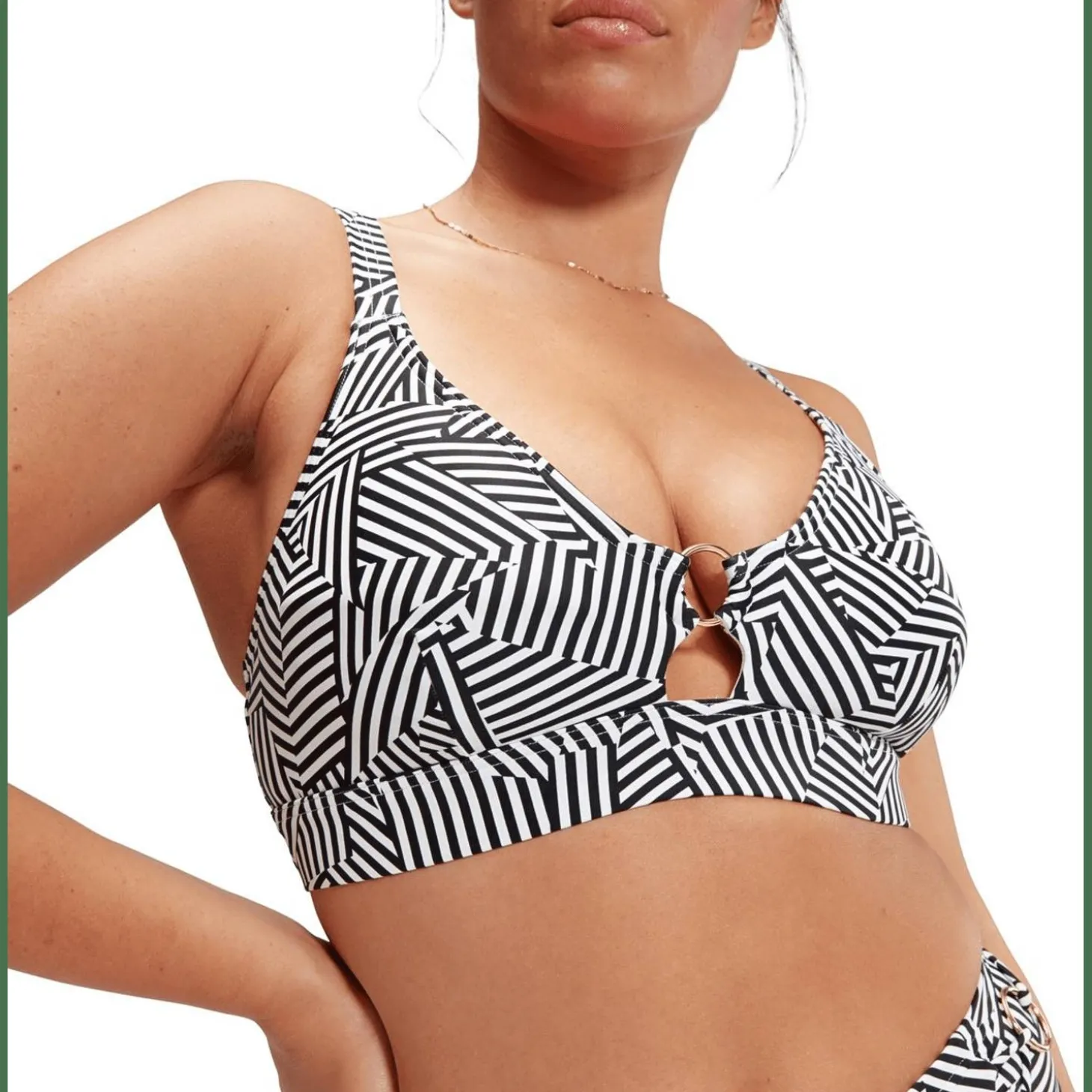 Shaping Printed Triangle Damen Bikini-Oberteil
