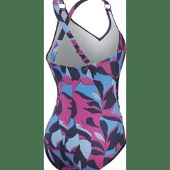 Shaping Printed V Neck Damen Schwimmanzug
