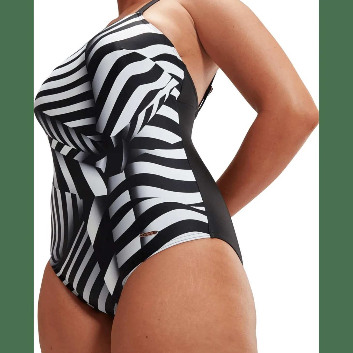 Shaping Square Neck Printed Damen Schwimmanzug