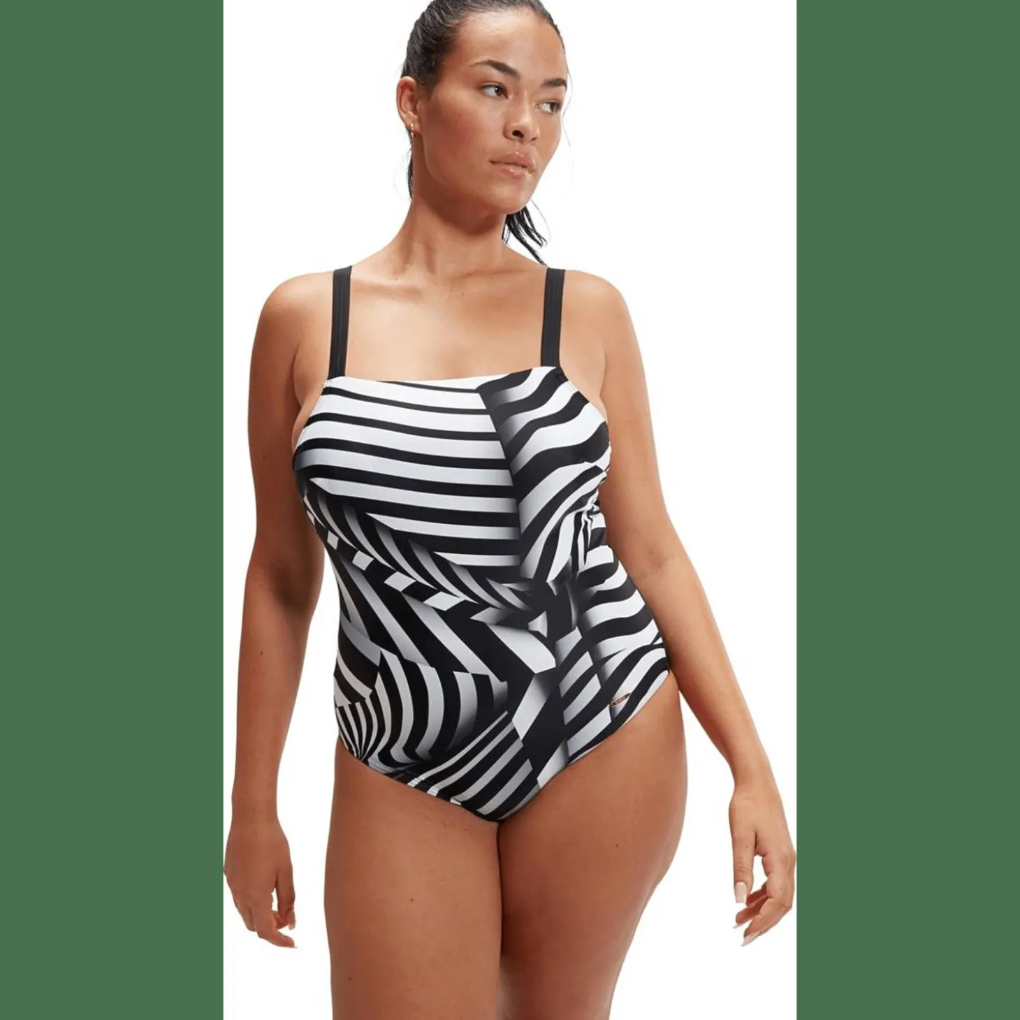 Shaping Square Neck Printed Damen Schwimmanzug