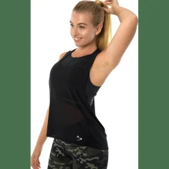 Sheer Mesh Tank Damen Top