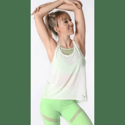 Sheer Mesh Tank Damen Top