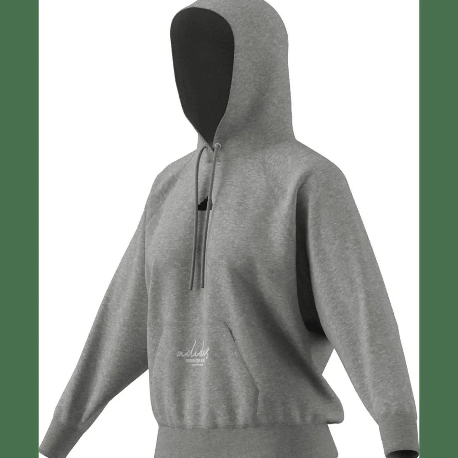 Signature Graphic Embroidery French Terry Loose Damen Kapuzensweater