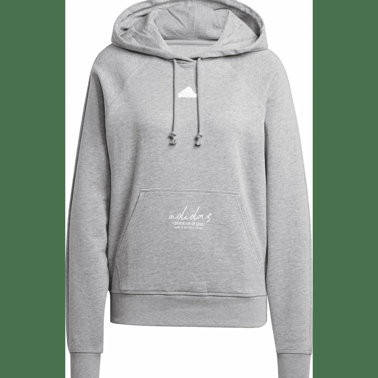 Signature Graphic Embroidery French Terry Loose Damen Kapuzensweater