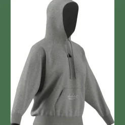 Signature Graphic Embroidery French Terry Loose Damen Kapuzensweater