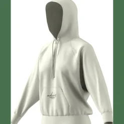 Signature Graphic Embroidery French Terry Loose Damen Kapuzensweater