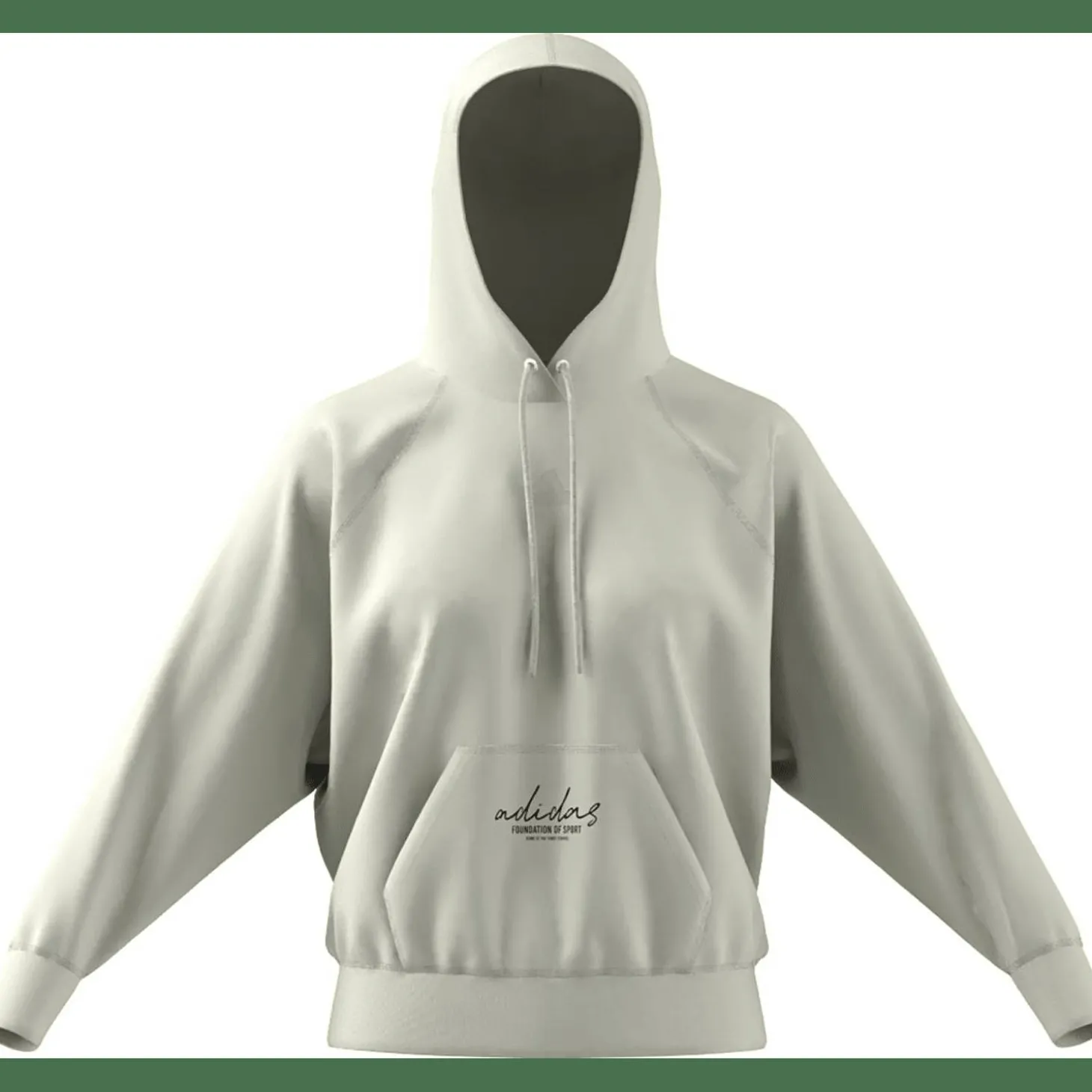 Signature Graphic Embroidery French Terry Loose Damen Kapuzensweater