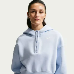 Sportswear Phoenix Oversized Cropped Henley Damen T-Shirt