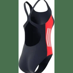 3-Streifen Colorblock Badeanzug Damen Badeanzug