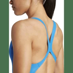 3-Streifen Colorblock Badeanzug Damen Badeanzug