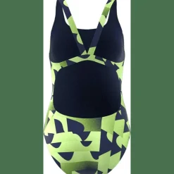 3-Streifen Graphic Badeanzug Damen Badeanzug