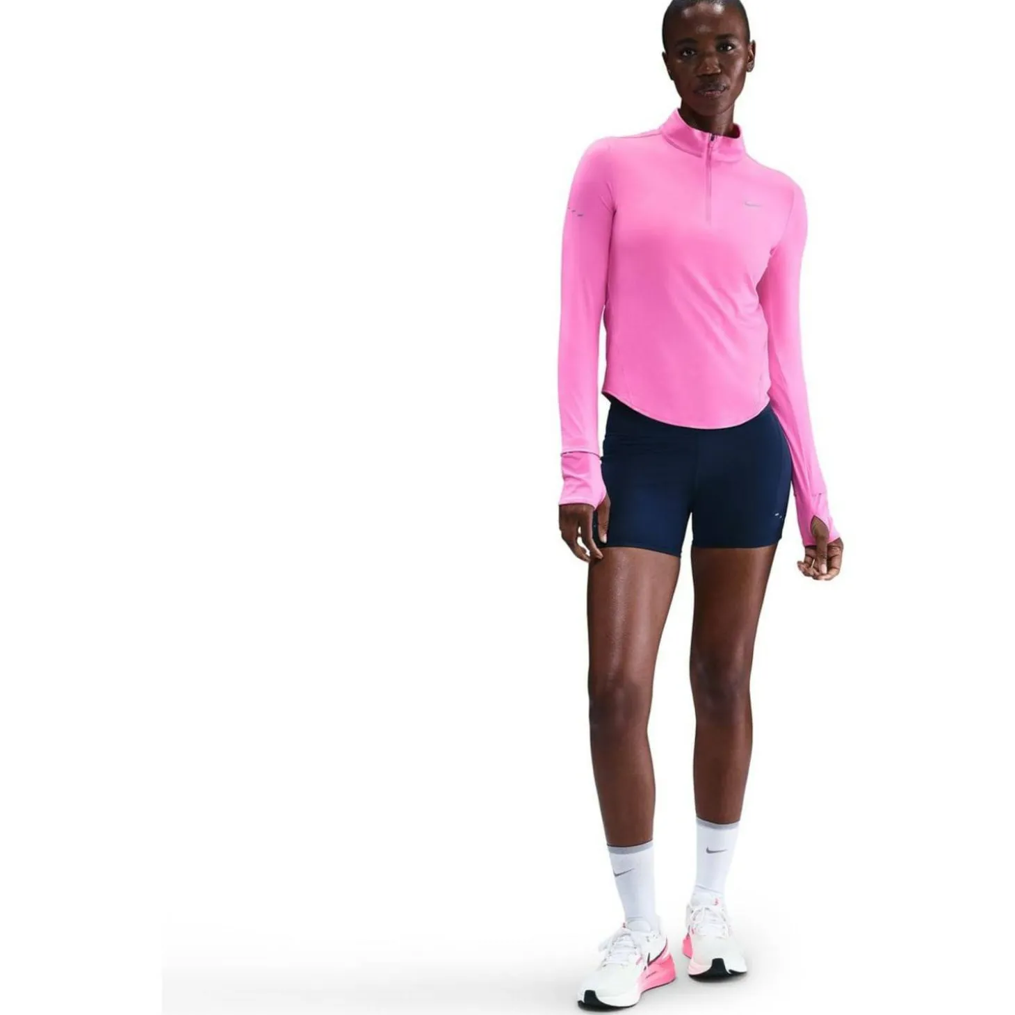 Swift Dri-Fit UV 1/4-Zip Damen T-Shirt
