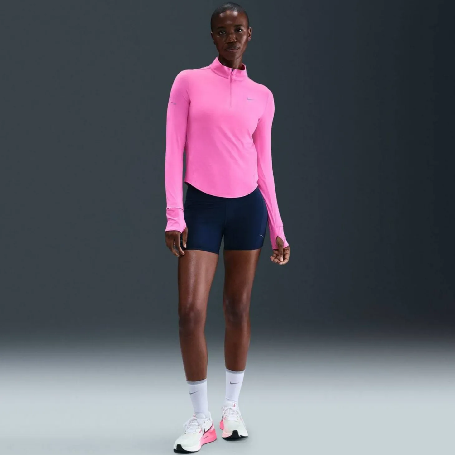 Swift Dri-Fit UV 1/4-Zip Damen T-Shirt