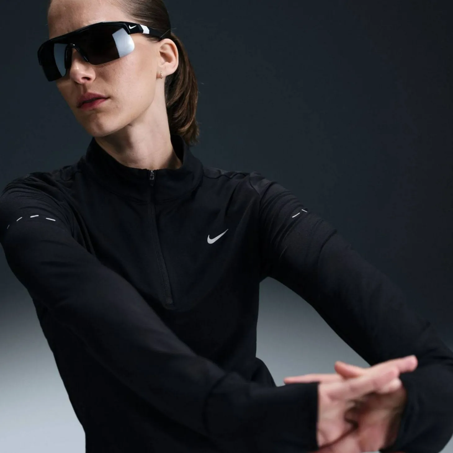 Swift Dri-Fit UV 1/4-Zip Damen T-Shirt