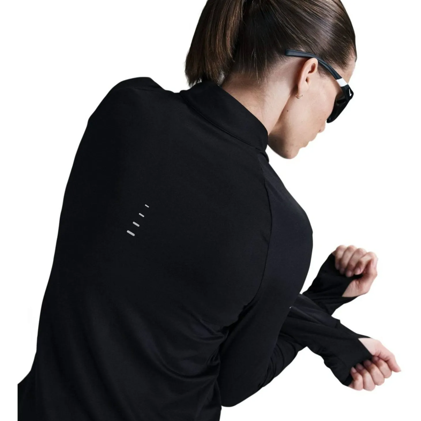 Swift Dri-Fit UV 1/4-Zip Damen T-Shirt
