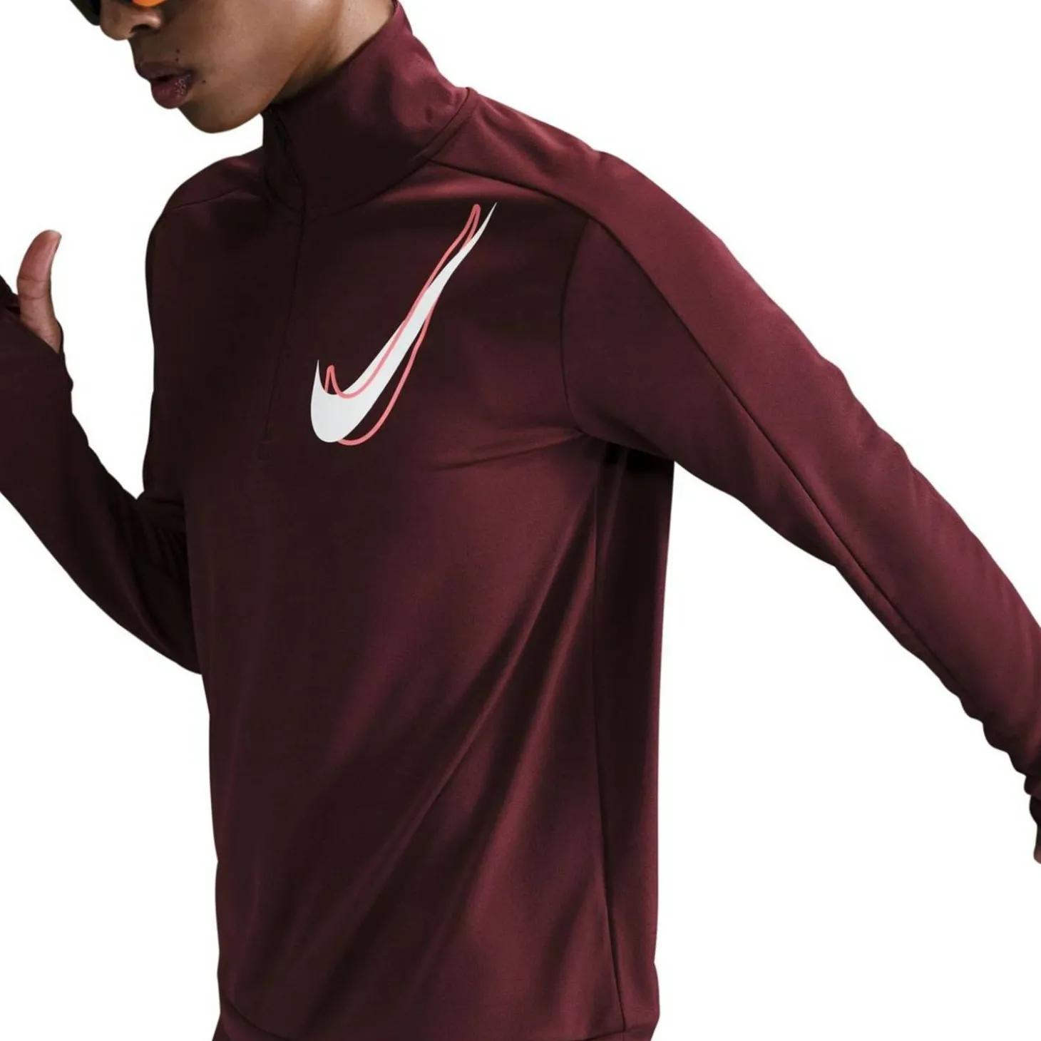 Swoosh Dri-Fit 1/2-Zip Mid Layer Damen T-Shirt