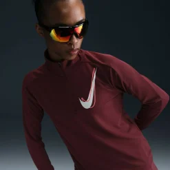 Swoosh Dri-Fit 1/2-Zip Mid Layer Damen T-Shirt