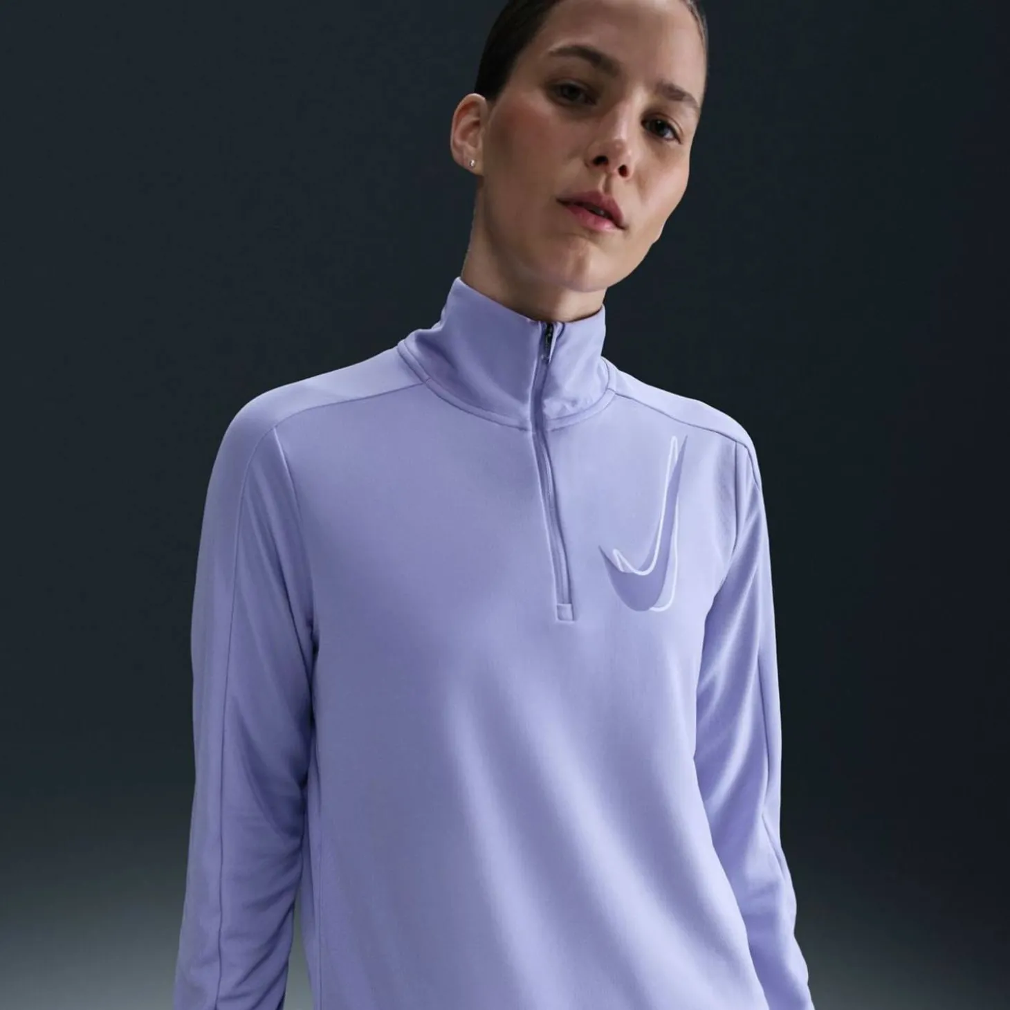 Swoosh Dri-Fit 1/2-Zip Mid Layer Damen T-Shirt
