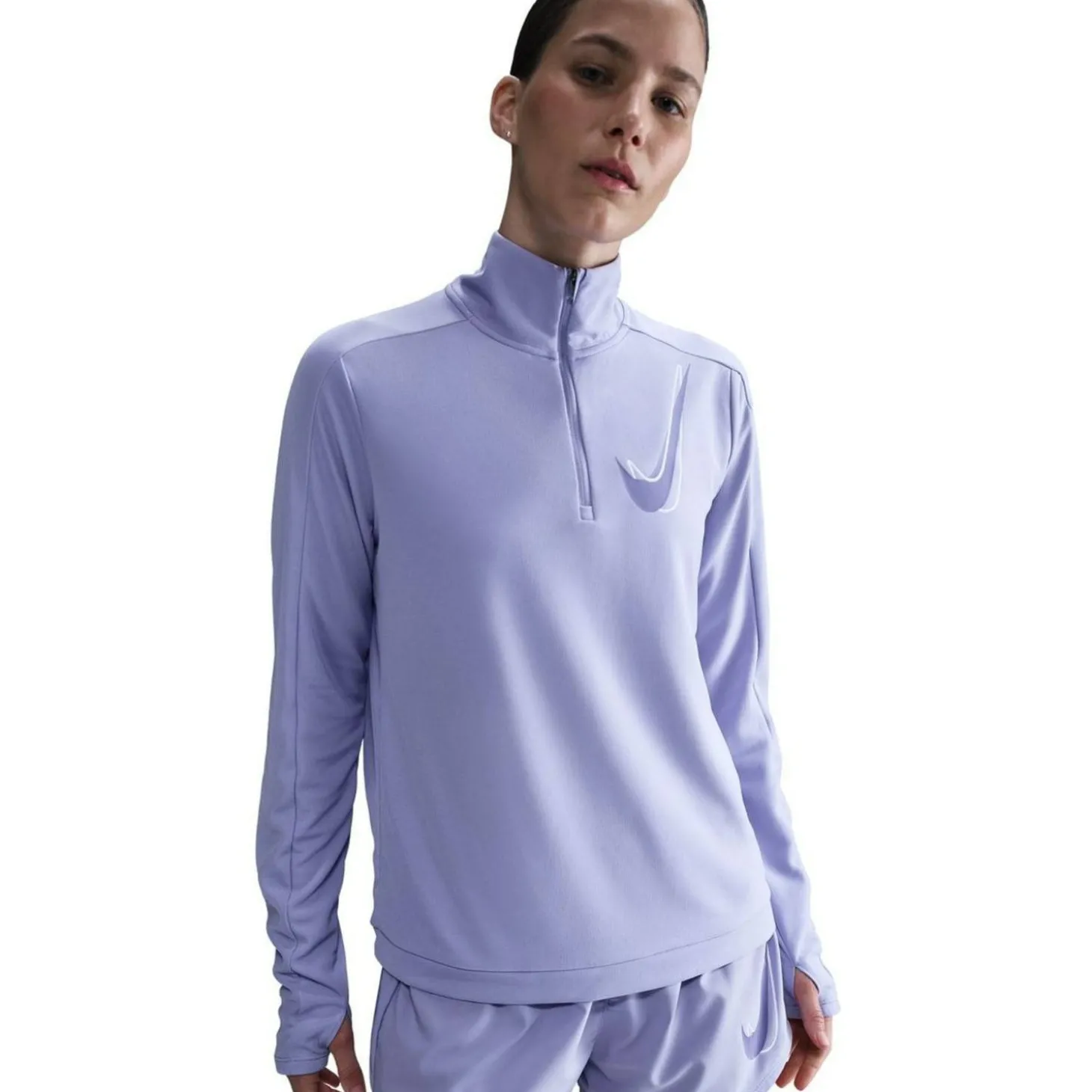 Swoosh Dri-Fit 1/2-Zip Mid Layer Damen T-Shirt