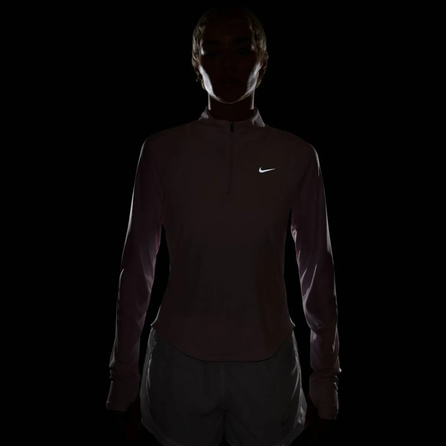 Tempo Swoosh Run Dri-Fit 1/4-Zip Damen T-Shirt