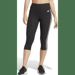 Train Essentials 3-Streifen High-Waisted 3/4- Damen Tights