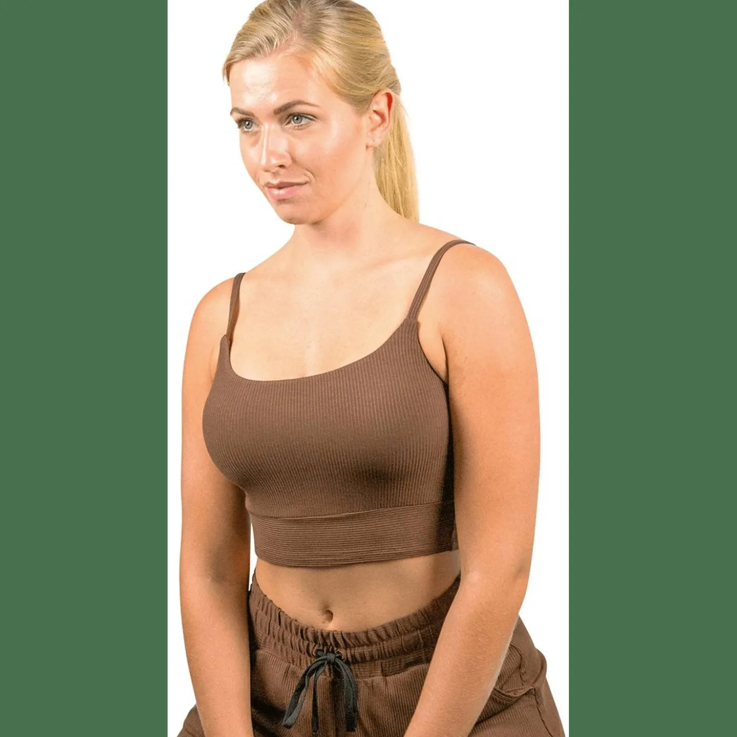 Twist Back Rib Tank Damen Bustier