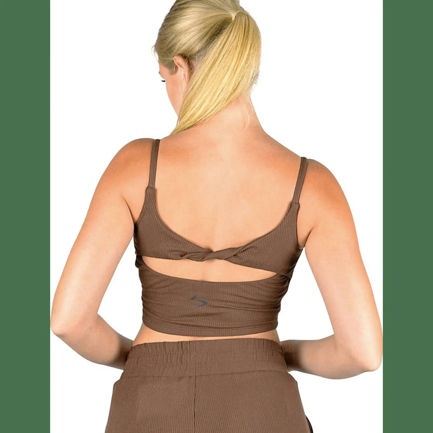 Twist Back Rib Tank Damen Bustier