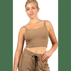Twist Back Rib Tank Damen Bustier